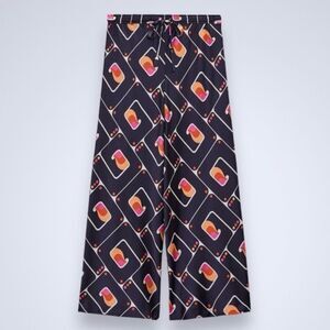 NWT Zara Geometrical Print Wide Leg Trouser Pants